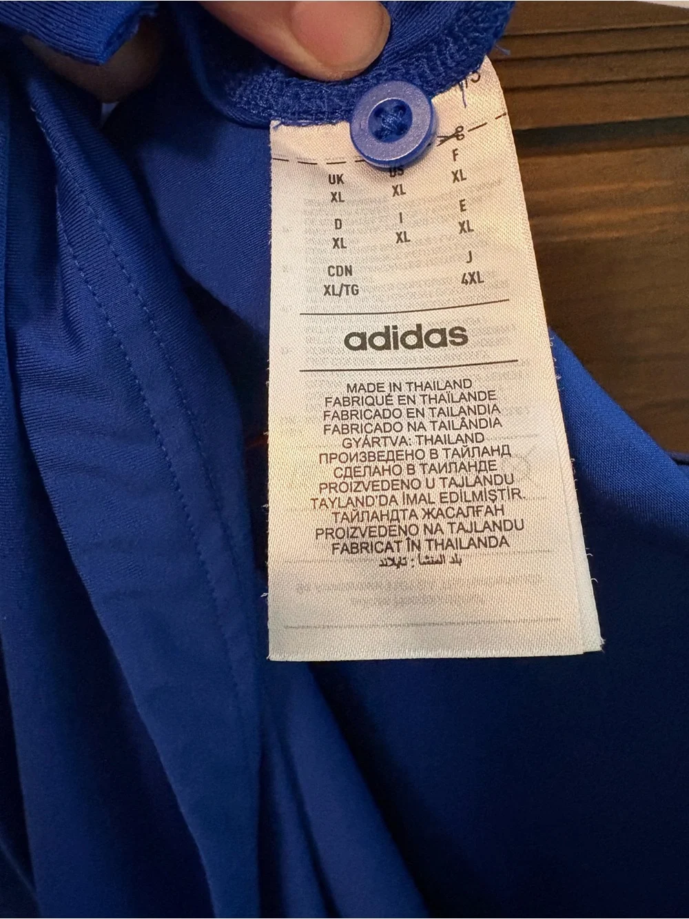 Adidas Blue Kansas Jayhawks Polo with Red Accents